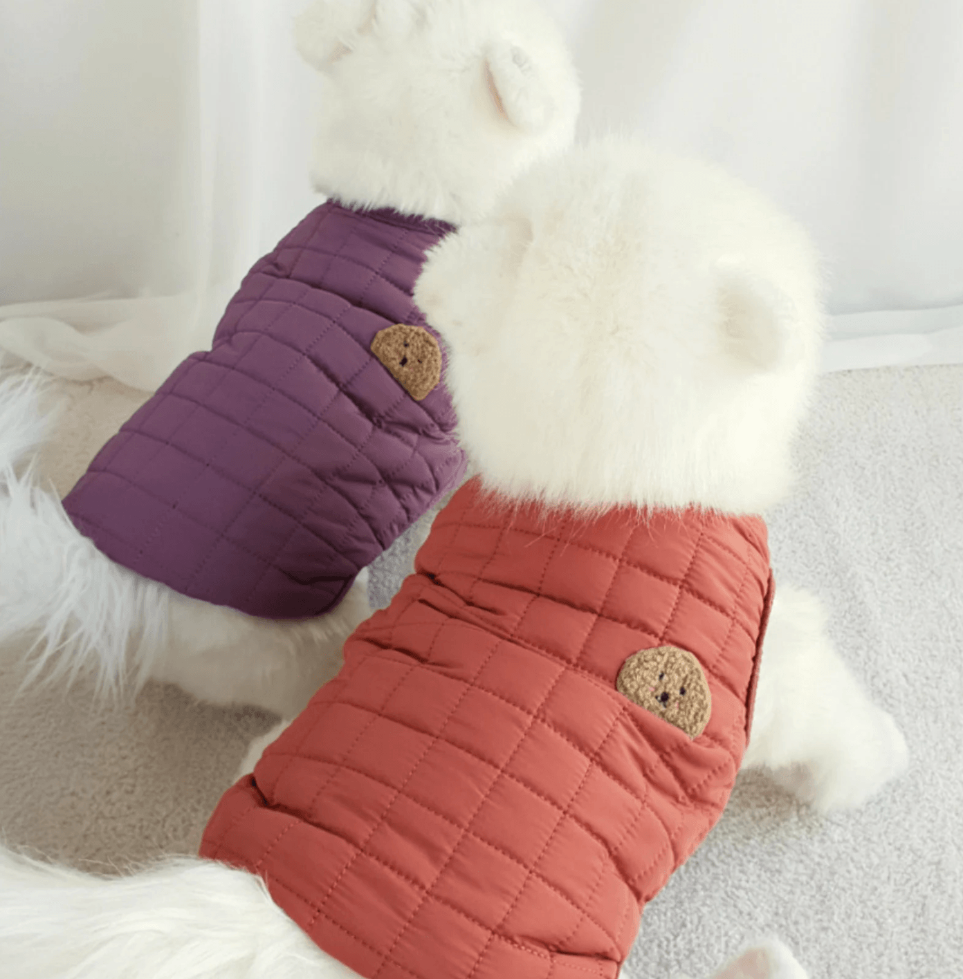 Quilted Vest Brick Pink - Sir Dogwood