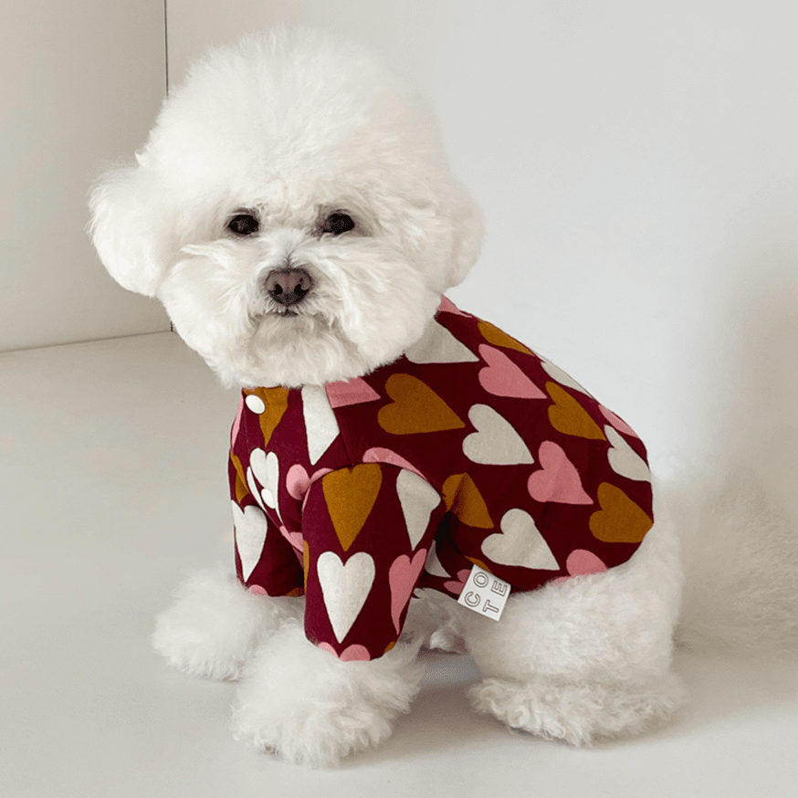 Love Love Grandma Padded Jacket Burgundy - Sir Dogwood